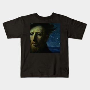 sad van gogh face Kids T-Shirt